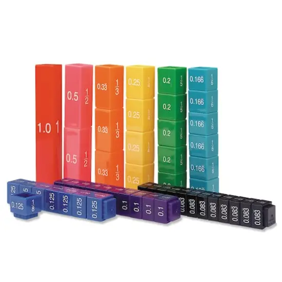 Learning Resources Fraction Tower Equivalency Cubes Set {1}