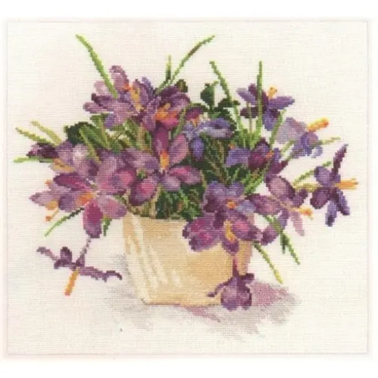 Alisa Blooming Garden. Crocuses Cross Stitch Kit {3}