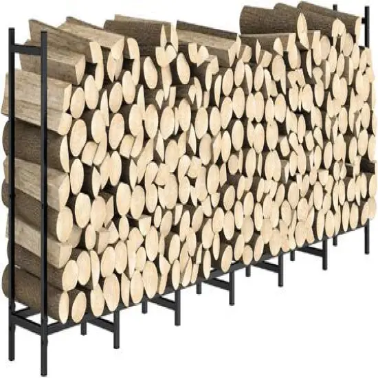 NEX&trade; 8ft. Metal Outdoor Firewood Rack {1}