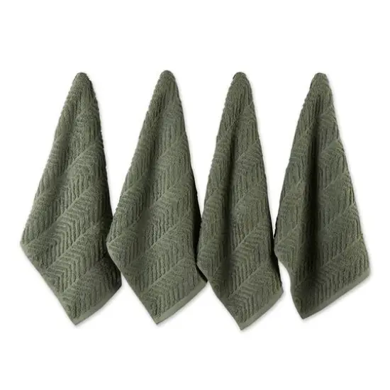 Chevron Luxury Barmops, 4ct. Artichoke Green {1}
