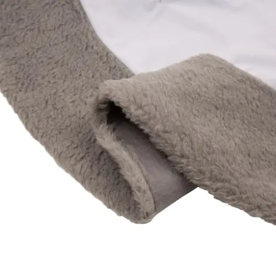 Glitzhome&reg; White Fleece Christmas Stocking & Tree Skirt Set {8}