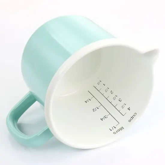 Martha Stewart Turquoise Enamel on Steel Measuring Cup {5}