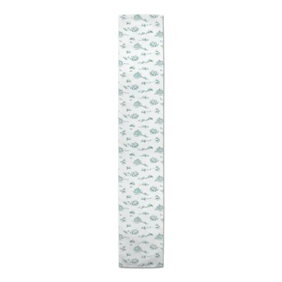 Snowy Town Teal 16x72 Poly Twill Table Runner {4}