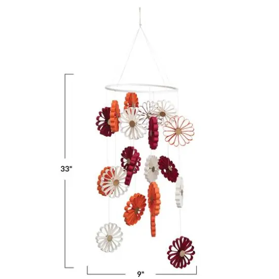 Hello Honey® Multicolor Handmade Recycled Paper Flower Mobile {6}