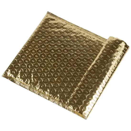 JAM Paper 6" x 6.5" Bubble Padded Mailer with Self Adhesive Closure, 12ct. Gold Metallic {6}