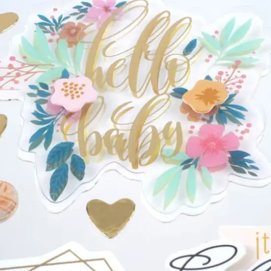 Pink Hello Baby Stickers by Recollections&trade; {3}