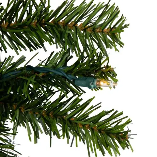 30" Pre-Lit Canadian Pine Artificial Christmas Wreath {10}