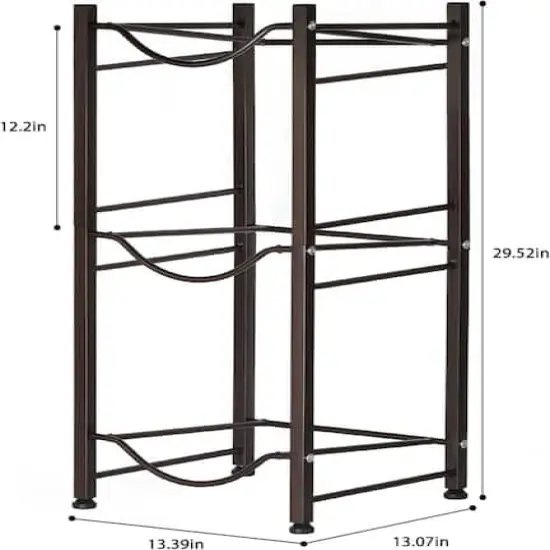 NEX&trade; 3-Tier 5-Gallon Water Bottle Storage Rack Brown {4}