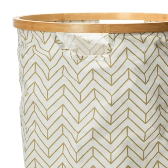 Household Essentials Krush Bamboo Rimmed Hamper (Round, Brown) {7}