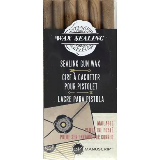 Manuscript Wax Sealing Gun Wax Sticks, 6ct. Gold {1}