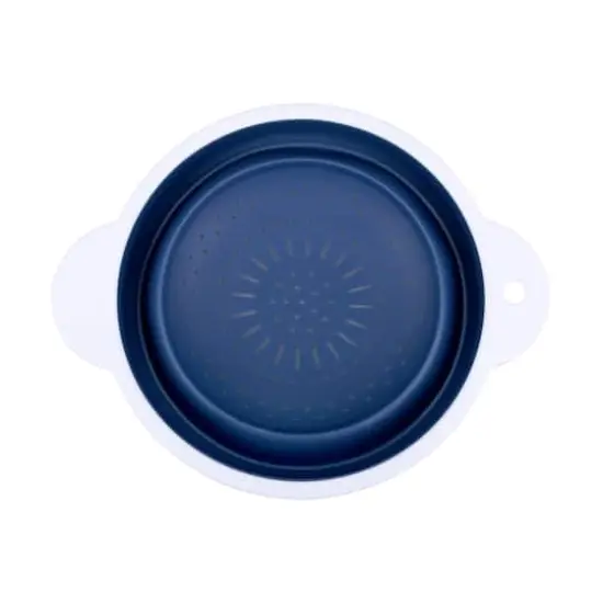 11" Blue & White Silicone Colander by Makery&trade; {4}