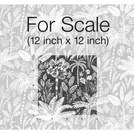RoomMates Tropical Eden Peel & Stick Wallpaper Black and white {8}