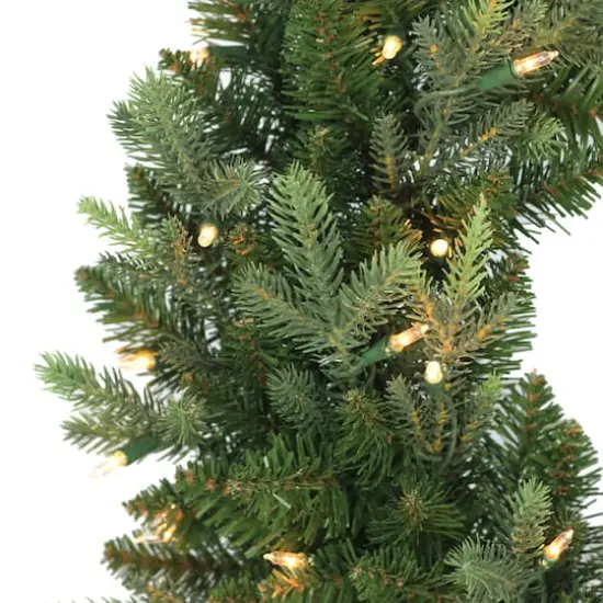 24" Pre-Lit Balsam Fir Wreath {5}
