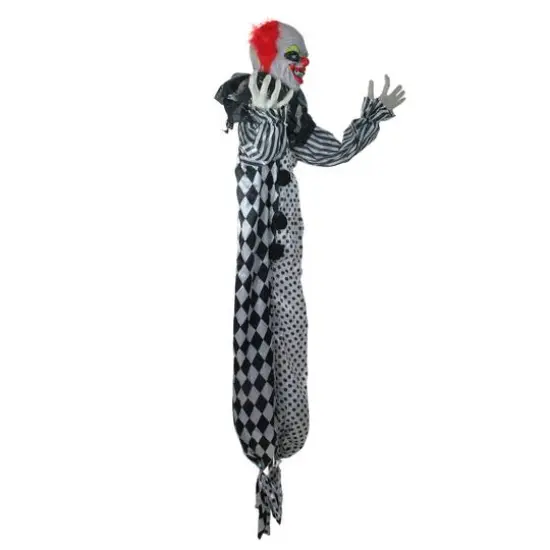 5.5ft. Animated Standing Clown with Glowing Eyes Halloween Decoration {3}