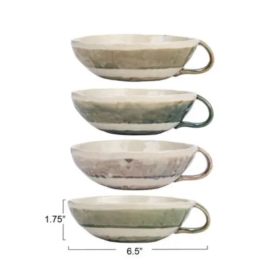 Hello Honey&reg; 1.75" Multicolor Stoneware Mug Set {5}