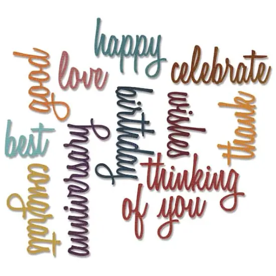 Sizzix® Thinlits™ Celebration Script Words Die Set by Tim Holtz® {4}