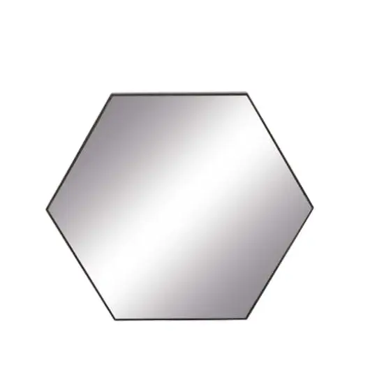 CosmoLiving by Cosmopolitan Black Contemporary Wood Wall Mirror, 21" x 24" {3}