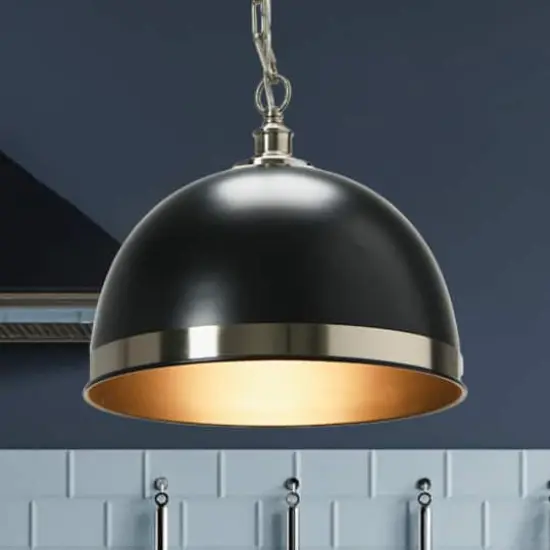 Hello Honey&reg; 5.9ft. Metal Ceiling Light Black and Antique Nickel {5}