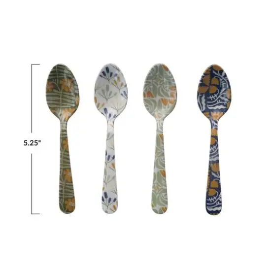 Hello Honey&reg; Floral Enameled Stainless Steel Spoon Set {3}