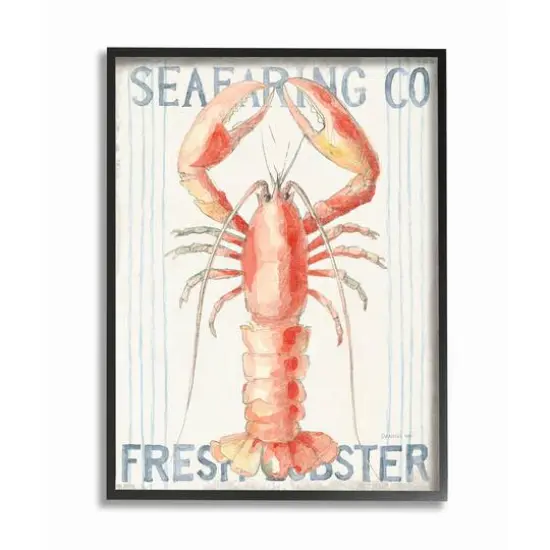 Stupell Industries Fresh Lobster Seafood Sign Framed Wall Art {1}