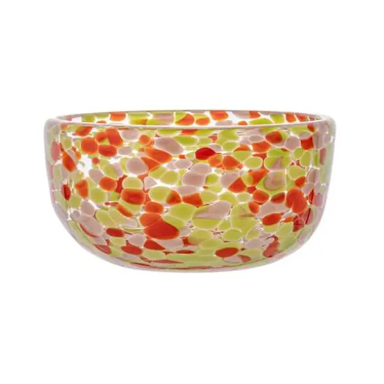 Hello Honey&reg; 4.5" Multicolor Round Glass Bowls with Pattern Design Styles, 4ct. {13}