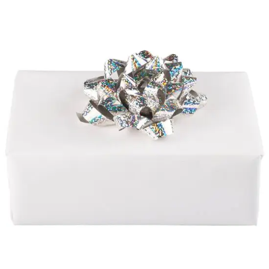 JAM Paper 3.5" Speckled Silver Gift Bow, 12ct.  {4}
