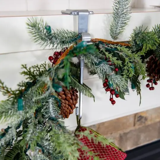 Village Lighting Mantle Garland & Stocking Hanger Silver {8}