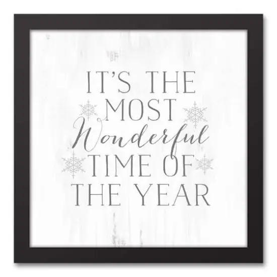 The Most Wonderful Time of the Year 12x12 Black Framed Canvas {1}