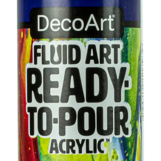 DecoArt&reg; Fluid Art Ready-to-Pour Acrylic&trade; Paint, 8oz. True Blue {9}