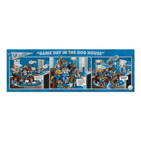 NFL Game Day in the Dog House 1,000 Piece Puzzle Detroit Lions {4}