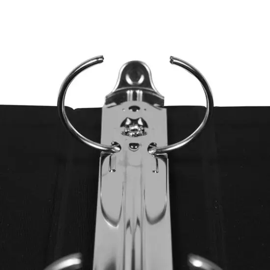 JAM Paper 1.5" Black Premium Linen Textured 3 Ring Binder {4}