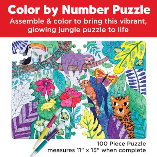 Creativity for Kids Color By Number Puzzles Jungle Kit {3}