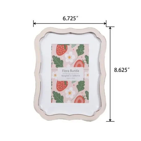 Flora Bunda Gallery 4" x 6" Vintage Rectangle Edge Zinc Alloy Picture Frame {5}