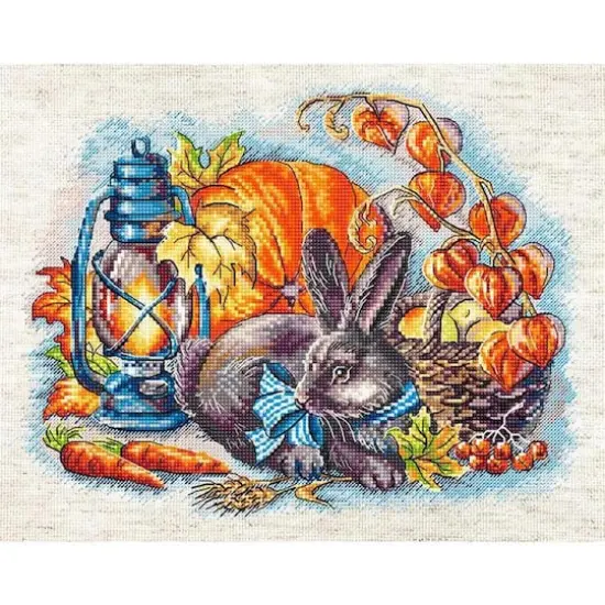 LetiStitch Autumn with a Rabbit Counted Cross Stitch Kit {1}
