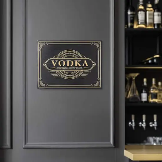 American Art Decor Vodka Metal Embossed Sign {3}