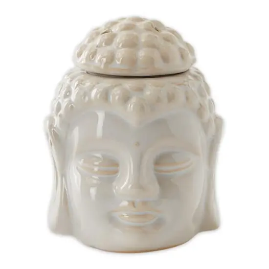 Decorative Cream Peaceful Buddha Essential Frangerance Oil Warmer for Meditation and Relaxing 4.25" x 4" x 5" {1}