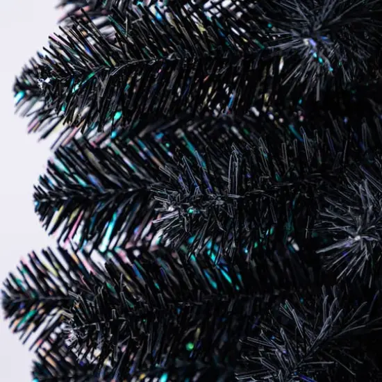 6ft. Unlit Black Sparkle Artificial Christmas Tree by Ashland® {4}