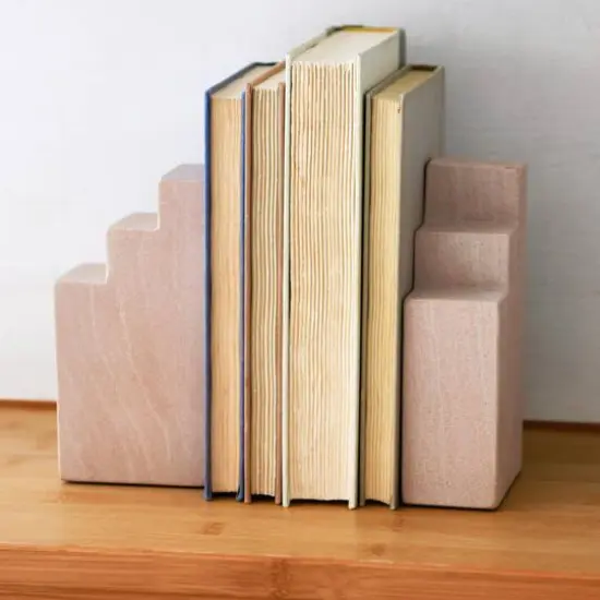 Hello Honey&reg; 6.5" Geometric Marble Bookend Set Blush {10}