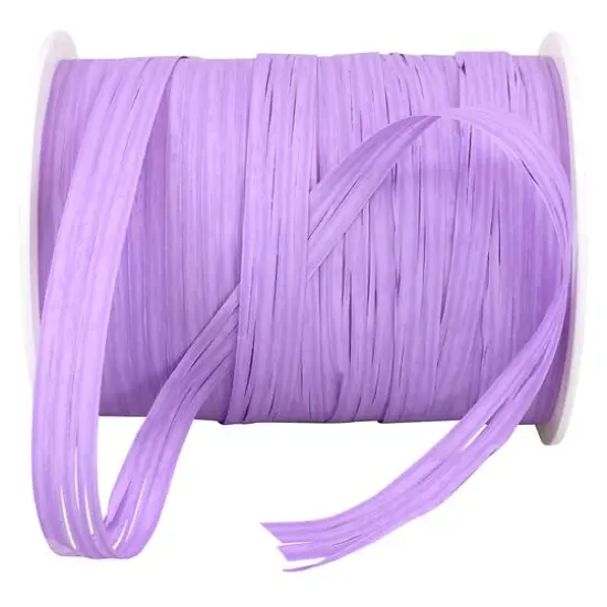 JAM Paper 3/8" x 100yd. Raffia Ribbon Hot Pink {2}