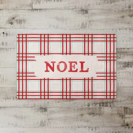 Noel Plaid Floor Mat {3}