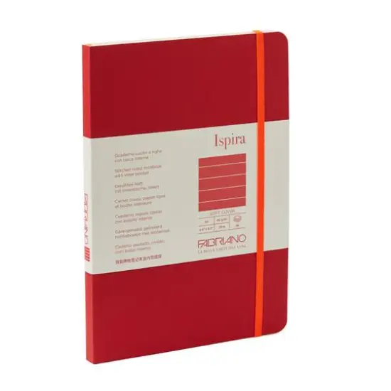 Fabriano&reg; Ispira A5 Lined Softcover Notebook Red {1}