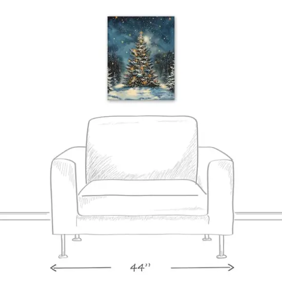 Decorated Forest Tree 16" x 20" Canvas Wall Art {4}