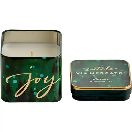 European Soaps Natale Square Jar Candle Joy {1}