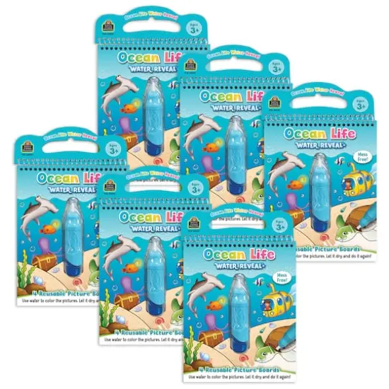 Teacher Created Resources Ocean Life Water Reveal Book Set, 6ct. {1}