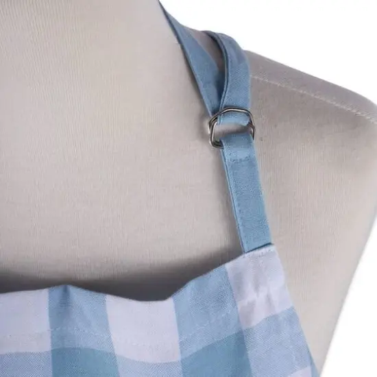 DII&reg; White & Light Blue Chef Apron {6}