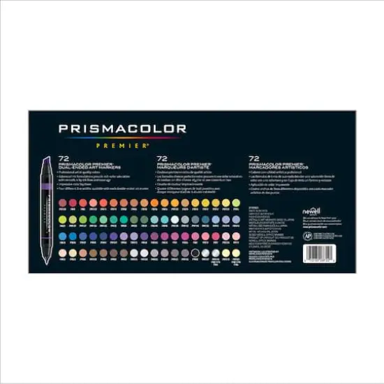 Prismacolor&reg; Premier&reg; Dual-Ended 72 Color Sunflower Box Art Marker Set {6}