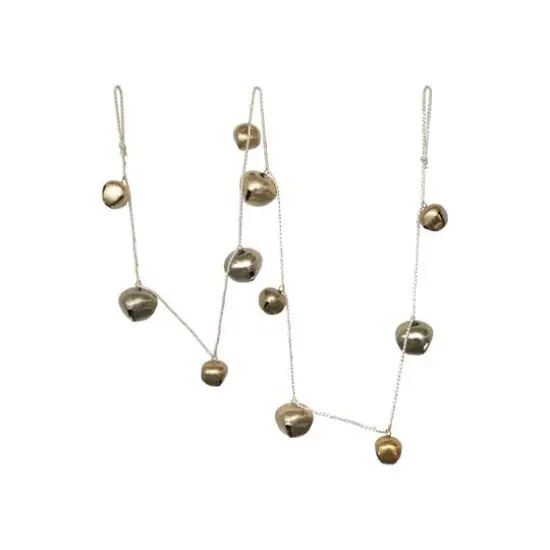 Hello Honey&reg; 61" Gold Finish Metal Bells Garland {1}