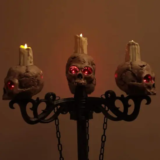 3-In-1 Lighted Skull Candelabra by Ashland&reg; {5}