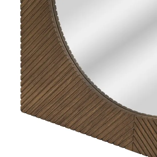 American Art Decor Carved Recollections Box Top Carved Mirror in Brown - 24" x 24" {4}