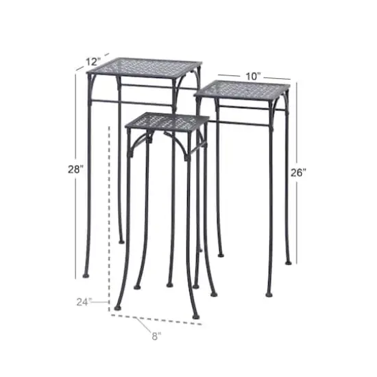 Black Metal Modern Plantstand Set {5}